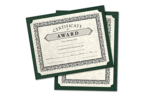 LUXPaper 9.5" x 12" Single Certificate Holders | Green Linen | 100lb. Cover | 250 Qty