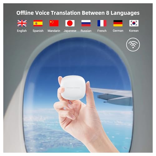 Online/Offline Voice Translator Earbuds Supports 144 Languages Translation Wireless Bluetooth Headset Instant Two Way(M3 Online Version)