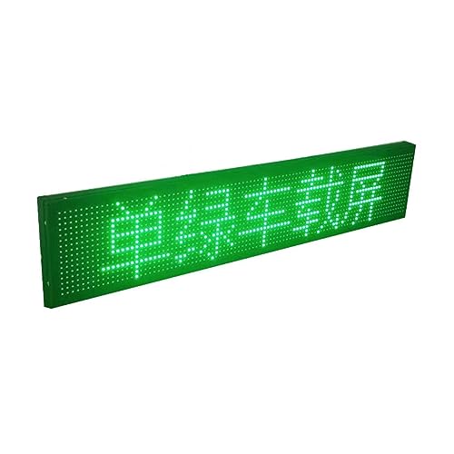 MekUk LED Sign Board Scrolling Message Led Dotmatrix Screen,Programmable Scrolling Sign,car Moving Display for Store, Car, Business, Promotion (Color : Green, Size : 67 * 19 * 3.8cm)