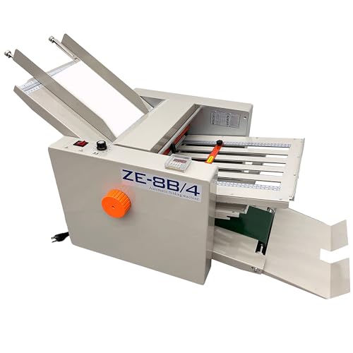HQHAOTWU Paper Folding Machine Digital Paper Folder with Electronic Counter Automatic Electric Document Folder Speed Adjustable Desktop Origami Machine with 4 Folding Trays 262ft/min 110V