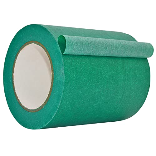 WOD Colored Masking Tape, Green, 12 inch x 60 yds. Colorful Teacher Painters Tape for Fun DIY Art & Crafts, Lab Labeling, Writable & Classroom Decorations
