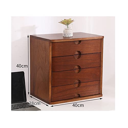 EliteBloom Flat File Cabinet Storage - Wooden Desktop Storage Box with Lockable Drawers, Office Supplies A4/Receipt File Organizer, Flat File Cabinet, Desktop Storage Cabinet/Data C,A