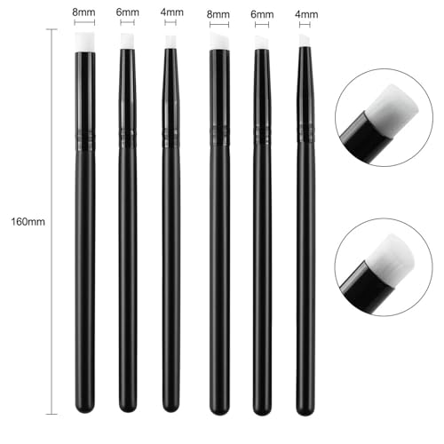 Blending Brushes for Card Making 30pcs Mini Detailed Blending Brushes for Ink Painting Fine Areas Intricate Stencils Cards Making 8/6/4mm(Flat)