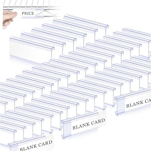 Sign holder, Clear Plastic Label Holders for Wire Shelving 200 Pieces Retail Price Clips