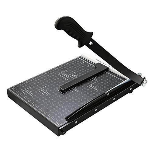 A4 Professional Paper Cutter Lever Cutter 47 cm Metal Cutter 32 x 25 x 3 cm Rotary Cutter Photo Cutter for School and Office, Black