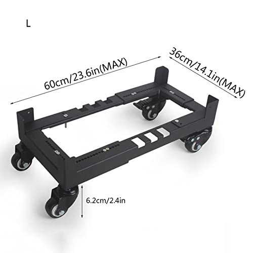 HEAIQI Computer Stand Pc Stand Computer Host Stand with Wheels Under Home Office Desk, Home Computer Tower Stand, Computer Tower Cart, CPU Rolling Stand Computer Tower Stand Printer Stand(Large)