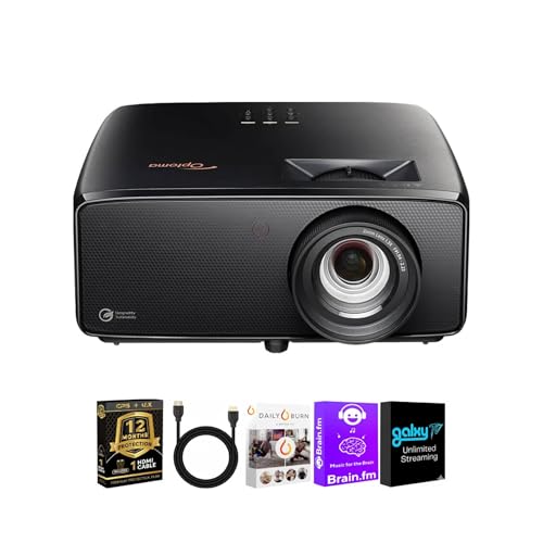 Optoma UHZ36 4K UHD Laser HDR Projector Bundle with HDMI Cable