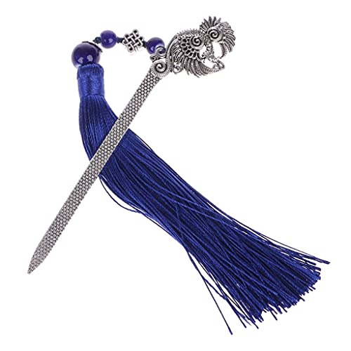 OISNGWNG Chinese Vintage Classic Metal Bookmark Tassel Beads School Office Supplies