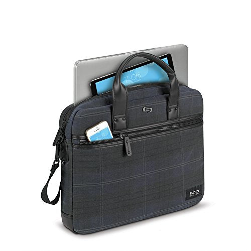 Solo New York Bryce Waxed Canvas Slim Brief, Plaid, One Size (HLD100-51U4)