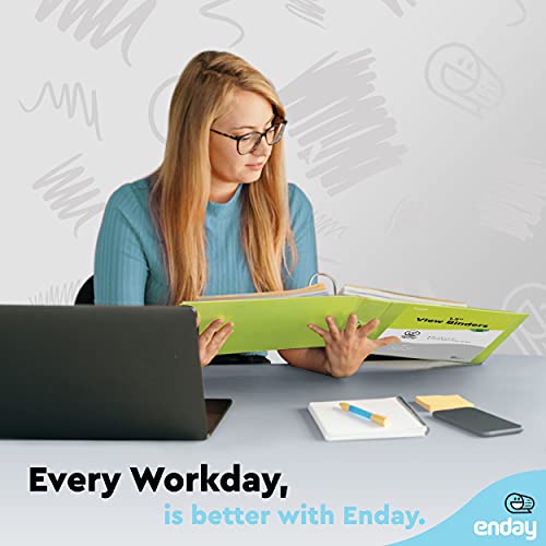 Enday 1.5 Inch Binder (24 Pack - Assorted Colors) 3 Ring Binder 1.5 inch with Clear View Cover and 2 Inside Pocket - for Letter Size 8.5 x 11'' Paper, Ideal for School Supplies, Office, and Home