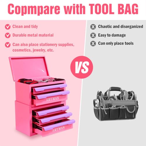 AMZXPLORE 2+3 Layers Stackable Desk Organizer, Steel Storage Box