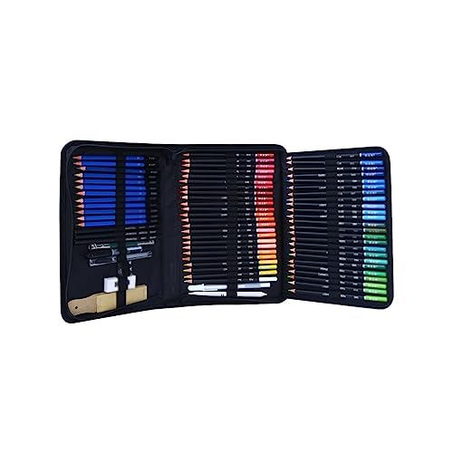 96 Pieces Sketching Colour Pencil Set for Students Home Use Oily Drawing