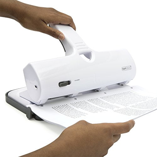 Rapesco 1324 Heavy Duty ALU 40 Metal 4-Hole Punch, 40 Sheet Capacity