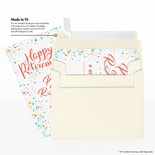 LUXPaper A2 Invitation Envelopes | Peel & Press | 4 3/8" x 5 3/4" | Natural Linen | 80lb. Text | 1,000 Qty