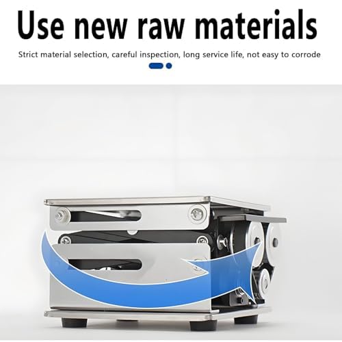 Tiuheyo Electric Scissor Jack Lifting Platform, Stainless Steel Lab Adjustable Elevating Table with Wireless Remote Control, 200x200mm, 10KG Capacity