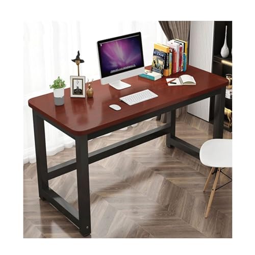 Versatile Home Office Desk 120*60Cm Computer&Gaming Table With Easy Assembly Rounded Corners Silent Foot Pads Teak Finish Perfect Workbench For Remote Work&Study,Teak-140*70cm/55.1*27.5in
