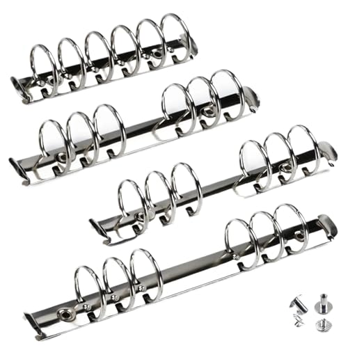 Book Rings Clips 10pcs Metal Ring Binder Clips for Loose Leaf Notebook, Detachable A5 Personal A6 A7 Rings for Planner Accessories(A7 Silver 25MM)