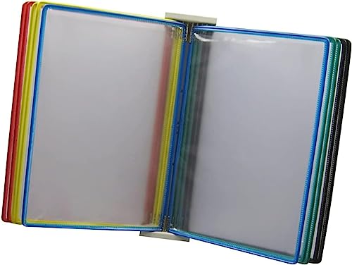Wall Display Board System Accordion File Organizer Wall Mounted 10 Double-Sided A4 Flip Folders Multicolor(Multi Coloured)