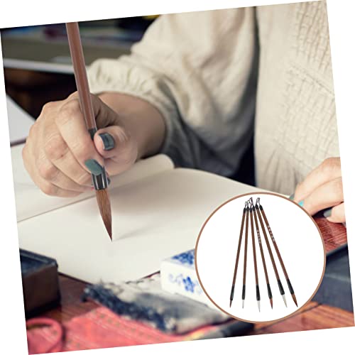 Chinese Caligraphy Brush, 12 Pcs Writing Brush Chinese Calligraphy Brush Pen Weasel Hair Brush Pen Writing Stationary Student Writing Stationery Portable Brush Pen Practical Brush Pen Paint Brush Ink