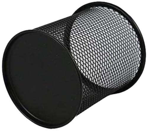 Pencil Holder 12 Pack of Mesh Metal Black Round Steel Pen Cup Magnetic Scissor Pen Stand for Desk Office School Bank Supplies Organizer