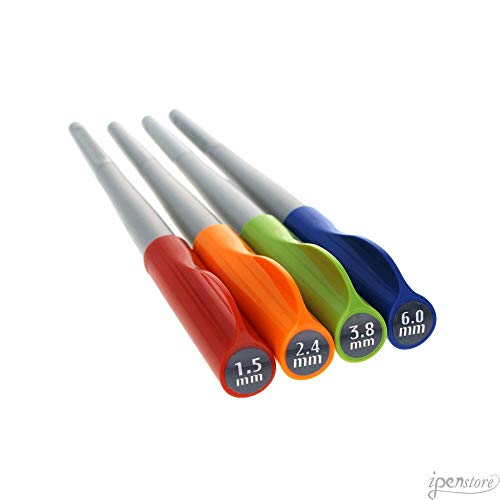 Pilot Parallel 4 Nib Calligraphy Pen Set, 1.5mm, 2.4mm, 3.8mm & 6.0mm Nibs, Includes 4 Black & 4 Red Ink Cartridges (90078)
