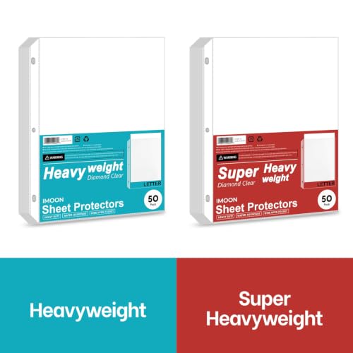 Heavyweight 3-Hole Letter Size Sheet Protectors - High Transparency Plastic Heavy Duty Sleeves for 3 Ring Binders, Archival Safe, Durable Page Protectors for Documents, 8.5x11 Inch (800 Pack)