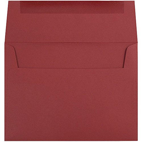 JAM PAPER A7 Premium Invitation Envelopes - 5 1/4 x 7 1/4 - Dark Red - Bulk 500/Box