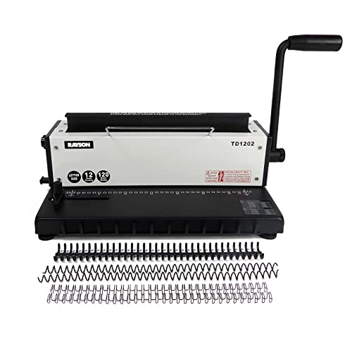 RAYSON TD1202 3:1 Wire Binding Machine, 12-Sheet Punch, 120-Sheet Capacity