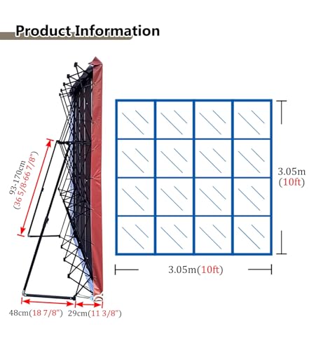 EXCLURA Show Exhibit Display Booth Stand with Fixing Strips + Back Support Bars, Tension Fabric Holder for Exhibition Wedding Conference Party Event(3.05mx3.05m(10ftx10ft))