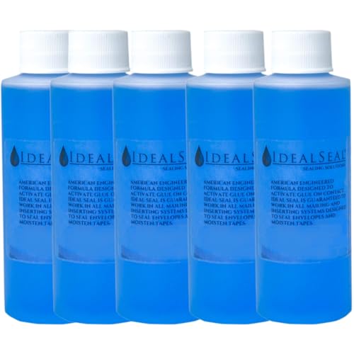 Supply Bundle 5 Bottles of Concentrated Sealing Solution (Makes 5 Gallons) Compare to PB EZ Seal, (600 Postage Meter Labels) + Envelope Dabber Bottle