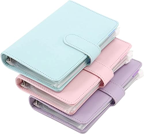 GFHSKRPL A6 Notebook Binder Translucent Waterproof Loose Leaf Zipper Bag Binder Pocket Binder