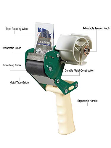 Tape Logic Aviditi Tape Logic SealSafe 2 Inch Packing Tape Dispenser Gun with Retractable Blade, for Packing, Shipping, Moving and Warehouse Use (1 Dispenser)