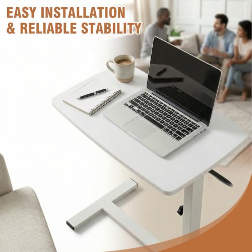 Pneumatic Lap Desks with Wheels 27.56-37.4in Adjustable Height