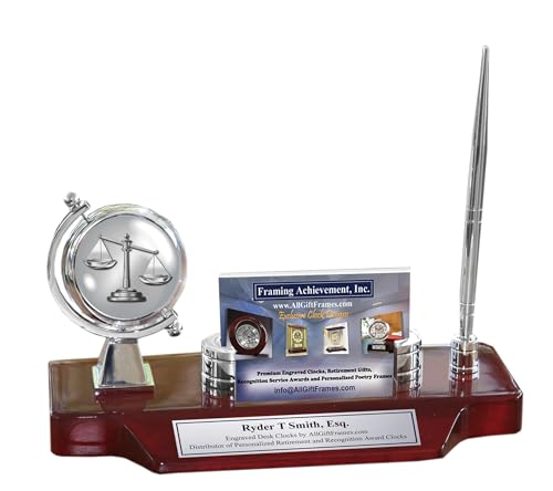 Lawyer Gift Nameplate Desk Clock Attorney Graduation Law School Graduate