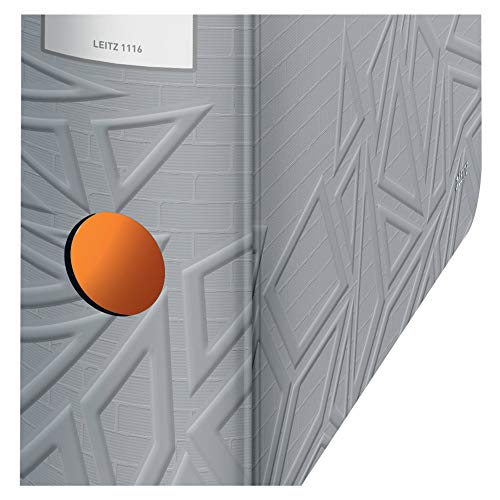 Leitz 180° Active Urban Chic A4 Lever Arch File, Grey, Curved Spine 82mm Width, Elastic Fastening, Light polyfoam, Urban Chic, 11160088