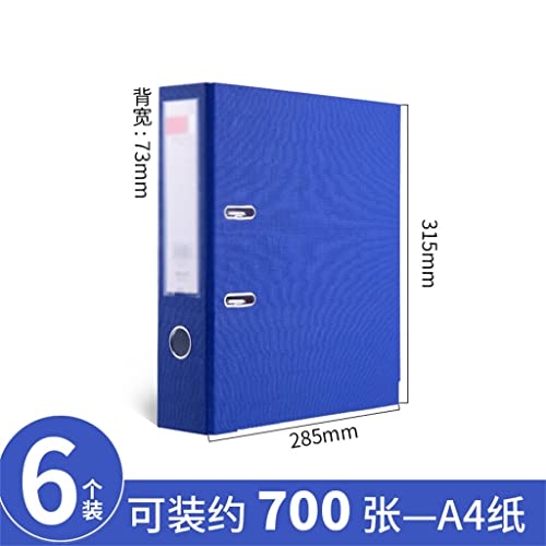 6 Pack Folders A4 Paper Folder Storage Organizer School Office Business Storage Folder (Color : A Size