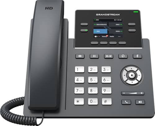 Grandstream GRP2612 IP Phone | 4 Lines, 4 SIP Accounts | 2.4-Inch Color Display | Dual-Port 10/100 Ethernet