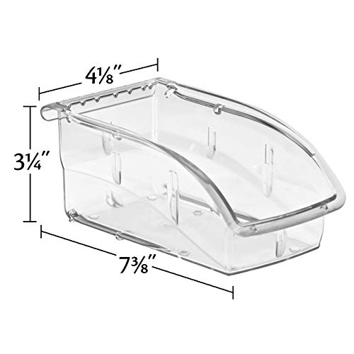 Akro-Mils 305A3 Insight Ultra-Clear Hanging and Stacking Plastic Storage Bin, (7-3/8-Inch x 4-1/8-Inch x 3-1/4-Inch), Clear, (16-Pack)