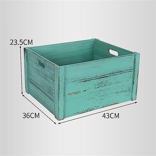 XAWSOP Record Storage Shelf Vinyl Record Storage Crate, Retro Vintage Record Storage Case with Handle, Wooden Album Storage Holder Record Organizer Box Record Holder,White,Gris