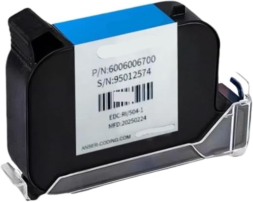 1 Piece SPL S2 Ink Cartridge 12.7mm for Handheld Thermal Inkjet Printer Quick Dry Eco-Solvent Ink Replacement Cartridge (Black)