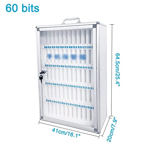 48/60 Bit Aluminum Alloy Pocket Chart Cell Phones Storage Cabinet for Cell Phones, Wall-Mounted with A Locked, Can Be Carried by Hand for Classroom Office Factory