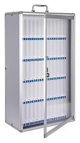 Cell Phone Locker, Cell Phone Locker Cabinet, Aluminum Alloy Pocket Chart Storage Cabinet for Cell Phones,Wall-Mounted with A Locked Can Be Carried by Hand(60)