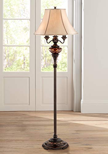 Astor 63" High Bronze Tortoise Shell Font Floor Lamp Living Room