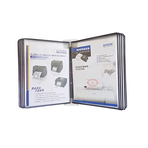 JDXQBLD Wall Mount Reference Organizer - Catalog Display Rack, 10 Double Sided Flip Display Folder, Folder Binder, Desktop and Wall Display, for Display A4 Documents Panels