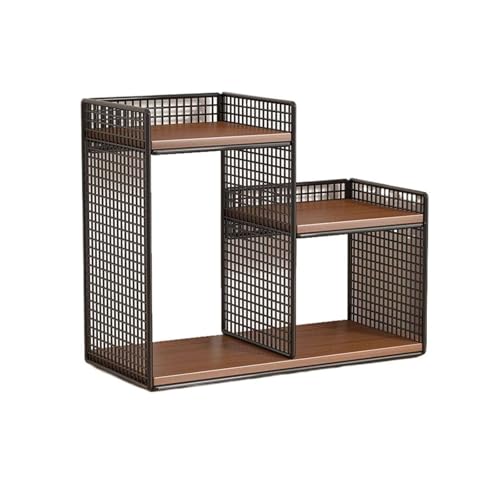 Office Bookshelf Tabletop Iron Multifunctional Storage Rack Bookshelf for Office Home
