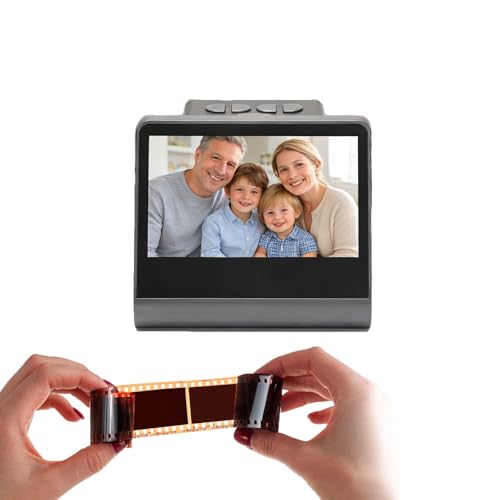 Standalone Film and Slide Scanner with 5 Inch Color LCD Display, 24MP CMOS Sensor Converts 35mm 135 110 126KPK Film Negatives Slides