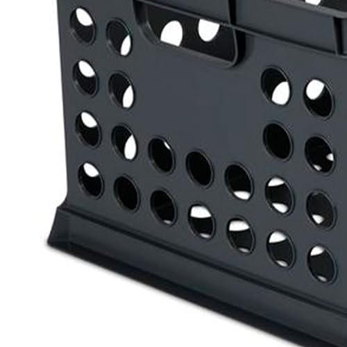 Sterilite Storage Crate Bin File Organizer for Home & Office,Black, 18-Pack