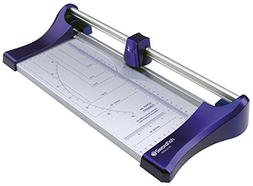 Swordfish 40263 Slimline A4 10 Sheet Rotary Paper Trimmer/Guillotine - Blue