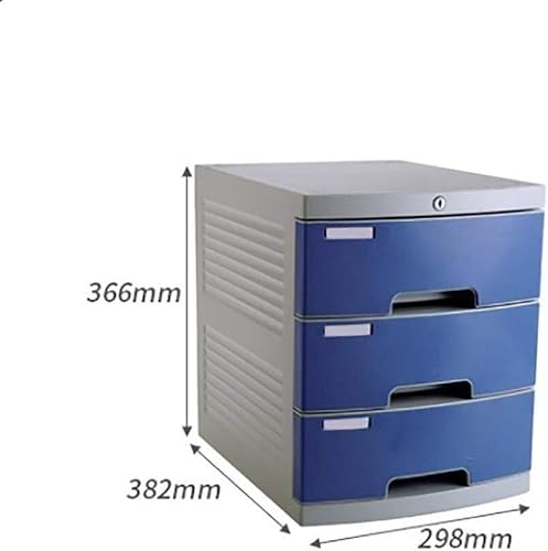 ZGLINMZ Desktop File Cabinet with Three Layer Storage Box Lockable Drawers Organizer