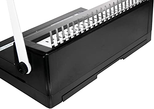 C-12 Binding Machine, 21-Hole, Value Kit 100 PCS 5/16'' Comb Binding Spines, Comb Binding Machine Perfect for Letter Size, A4, A5 or Smaller Sizes Office Documents, Heavy Duty Machine